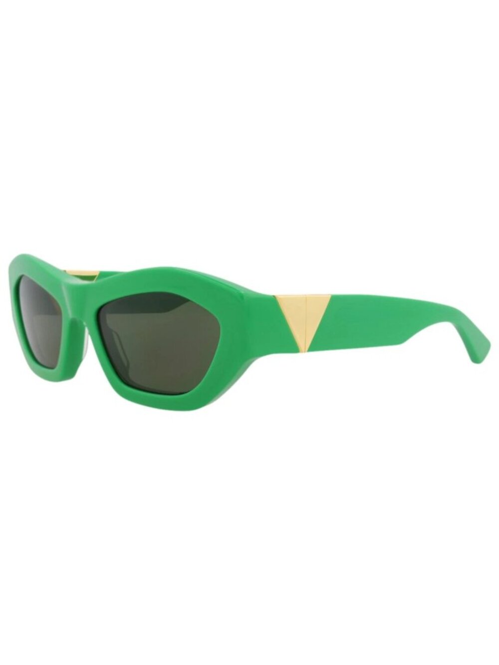 New Bottega Veneta Women's Sunglasses Round Oval Recycled Acetate Frame Green